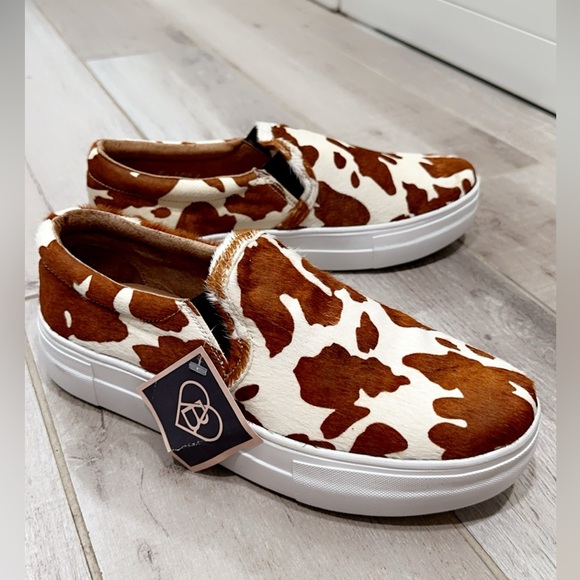 Alcalas Boots Platform Slip-on Sneaker Womens Size 8.5 Genuine Cowhide - Picture 2 of 2